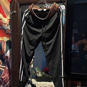 C&C California Black Joggers with Striped Waistband